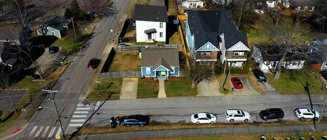 bird's eye view with a residential view