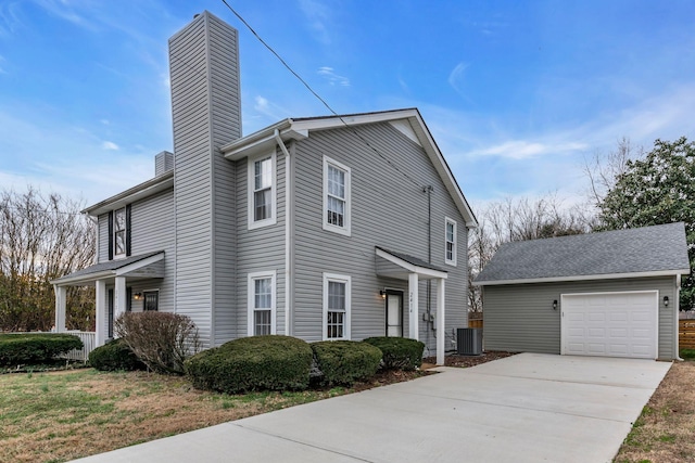 view of front of house with central AC