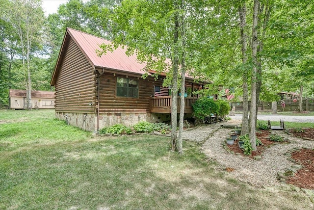 view of home's exterior featuring a lawn