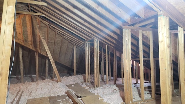 view of attic