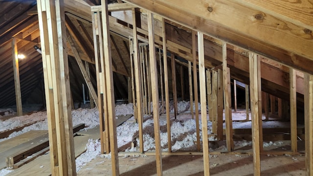 view of attic
