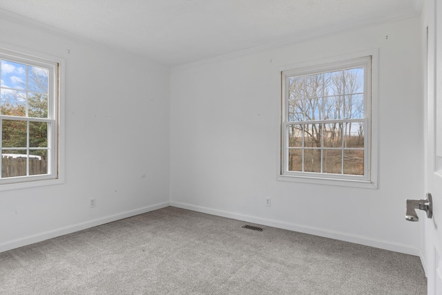 unfurnished room featuring carpet floors