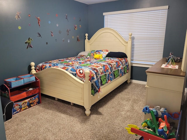 bedroom featuring carpet flooring