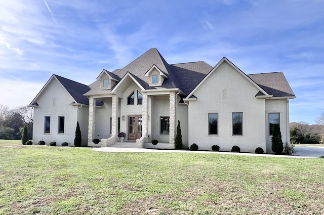 view of front facade with a front yard