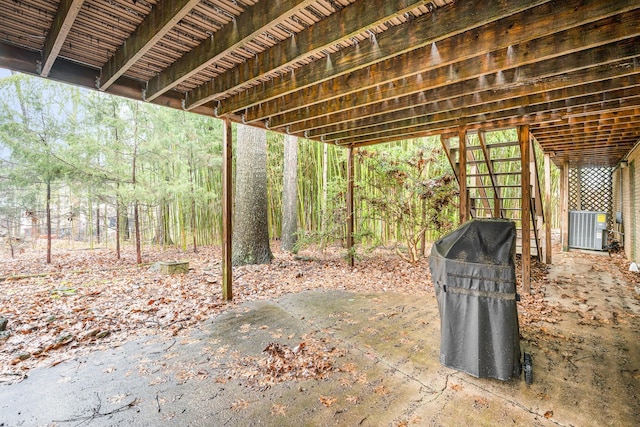 view of patio featuring cooling unit