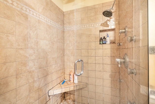 room details featuring tiled shower