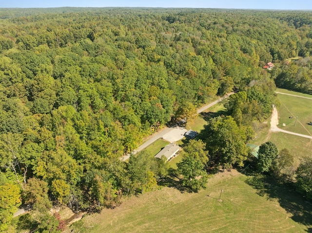 6992 Mill Creek Rd, Lyles, TN 37098 - birds eye view of property featuring a forest view