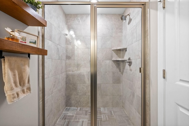 bathroom with an enclosed shower