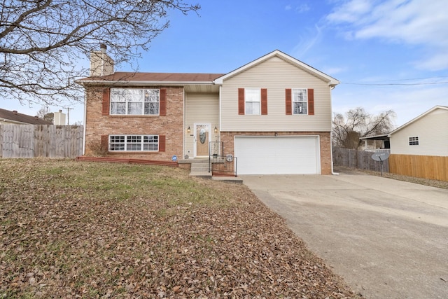 split foyer home with a garage