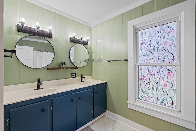 bathroom with vanity