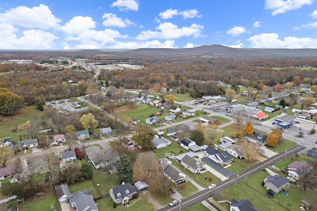 bird's eye view featuring a mountain view