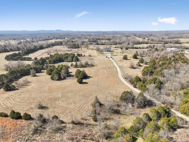 bird's eye view featuring a rural view