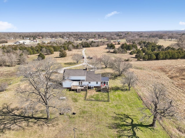 drone / aerial view featuring a rural view