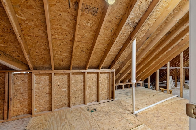 view of attic