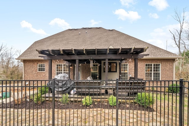 view of front of home with a wooden deck