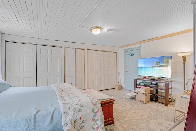 2360 Seven Mile Ferry Rd, Clarksville, TN 37040 - bedroom featuring two closets and wooden walls