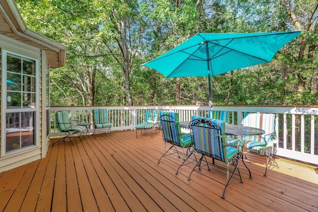 view of wooden deck