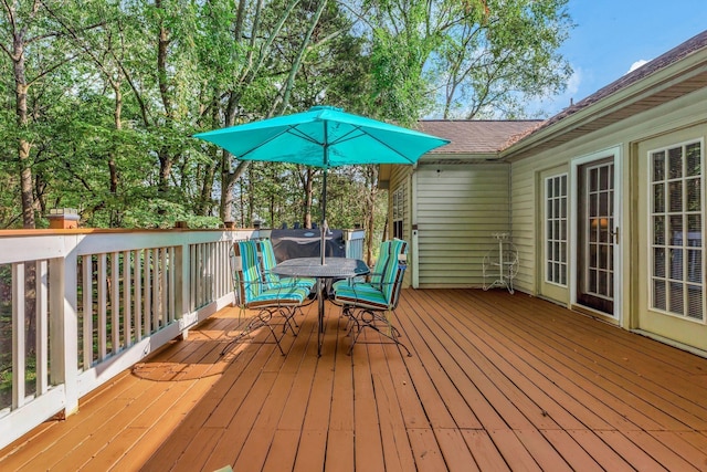 view of wooden terrace