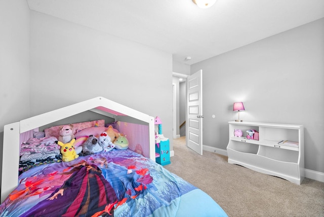 bedroom featuring carpet flooring