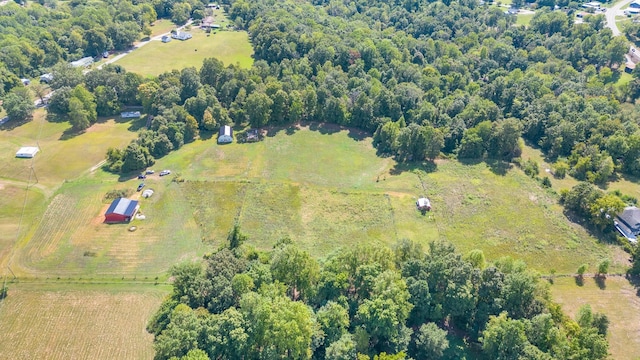 bird's eye view with a rural view