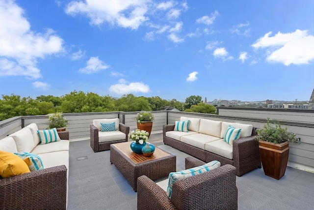 view of patio featuring outdoor lounge area