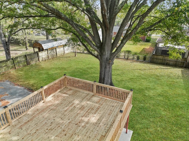 exterior space featuring a wooden deck