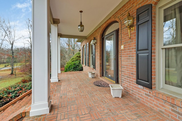 view of patio / terrace featuring covered porch