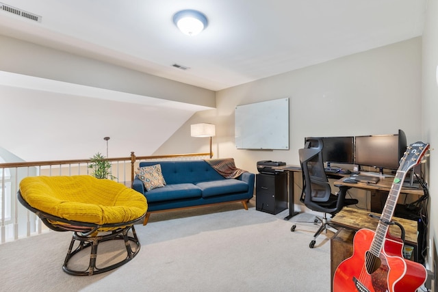 office area with carpet floors