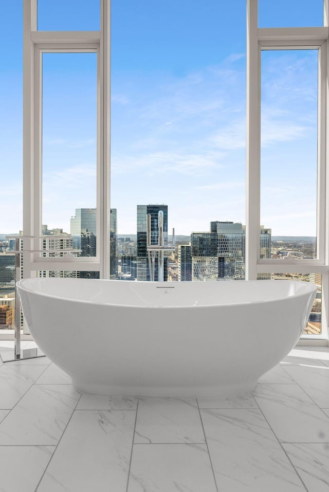 balcony with a city view