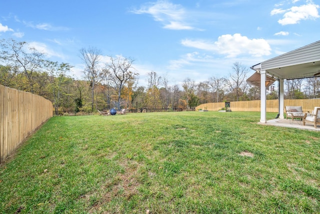 view of yard featuring a patio