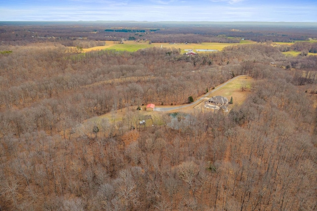 drone / aerial view with a rural view