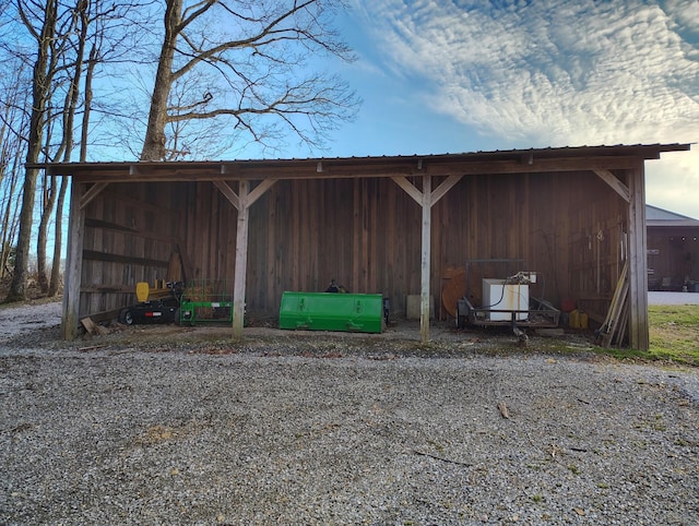 view of outdoor structure