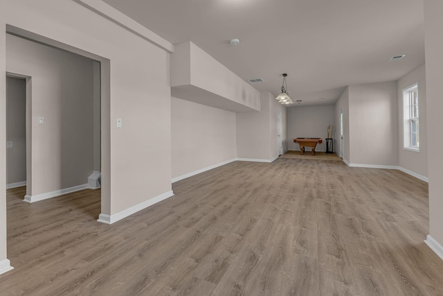 9746 Northfork Dr, Brentwood, TN 37027 - unfurnished living room with visible vents, light wood-style flooring, and baseboards