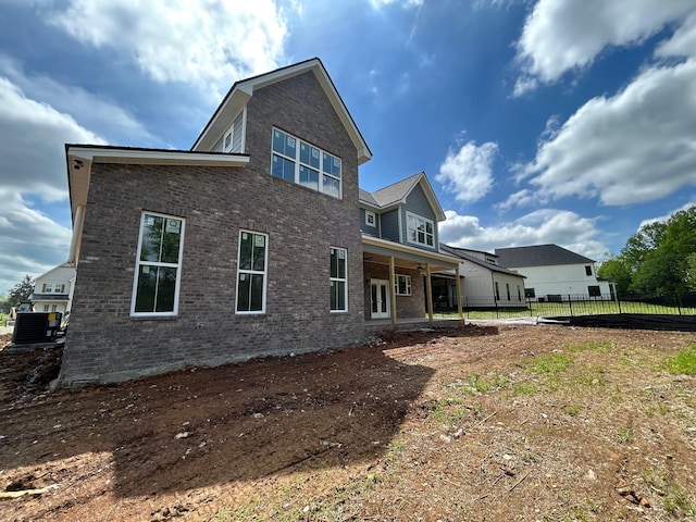 4928 Elmview Ct, Smyrna, TN 37167 - back of house with brick siding, fence, and cooling unit
