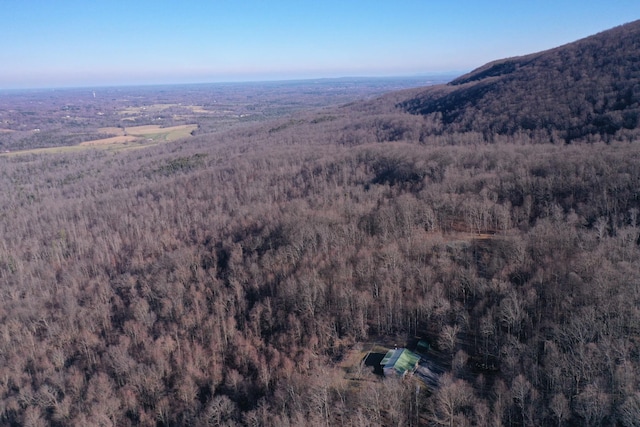 drone / aerial view with a mountain view