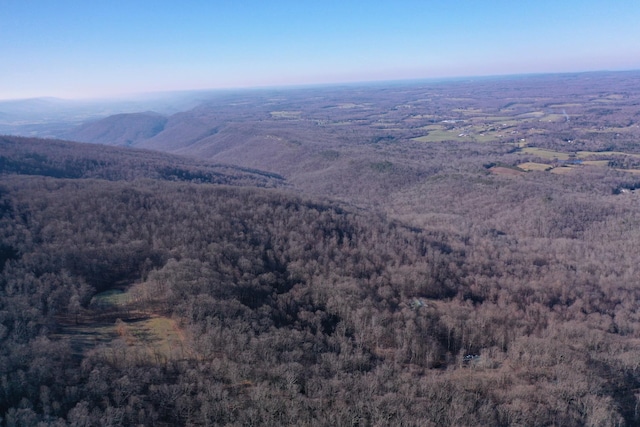 bird's eye view with a mountain view