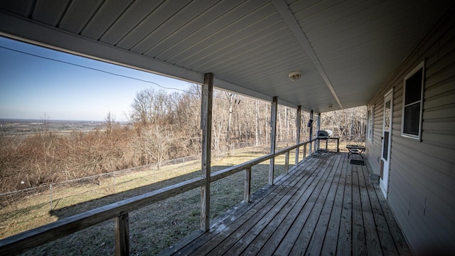 view of wooden terrace