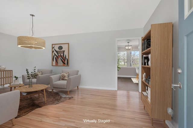 living room featuring light hardwood / wood-style flooring