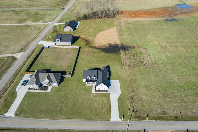 aerial view with a rural view