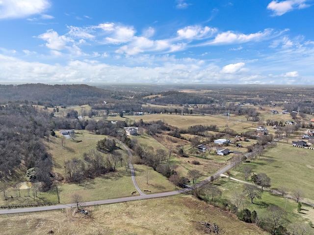 drone / aerial view featuring a rural view