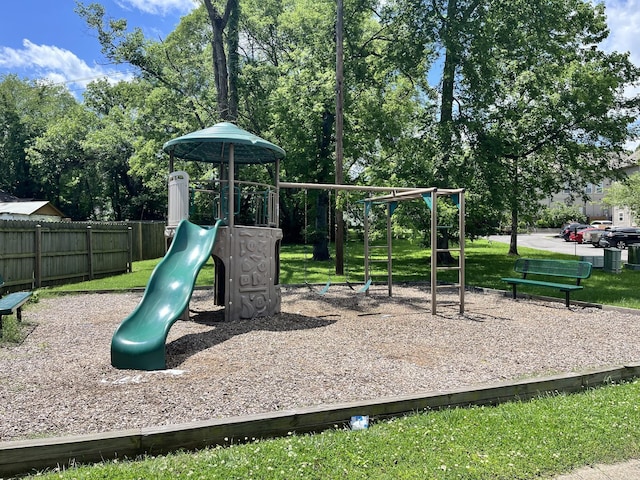 view of jungle gym