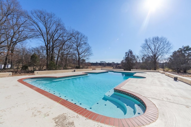 view of pool featuring a patio area