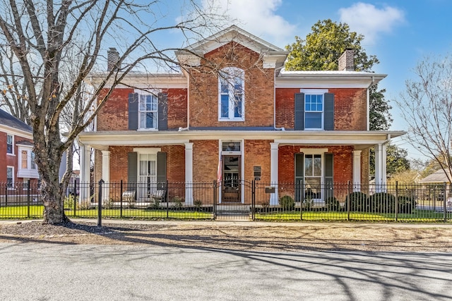 view of front of home with a porch