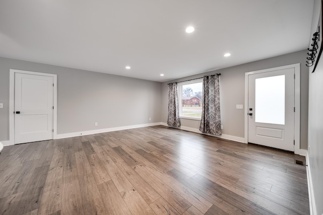 interior space featuring light wood-type flooring