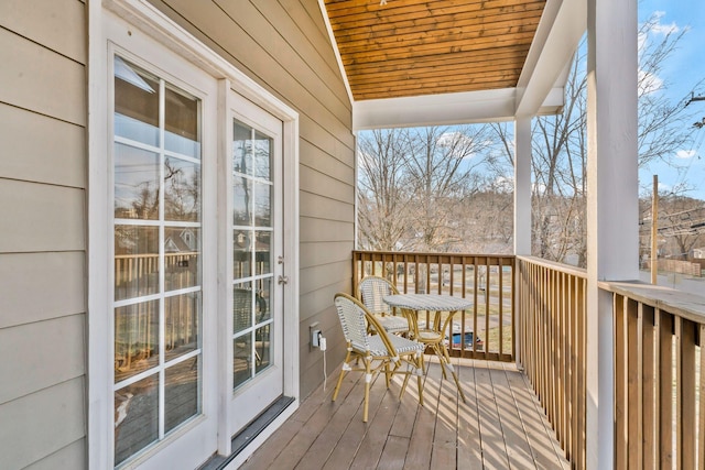 view of wooden terrace