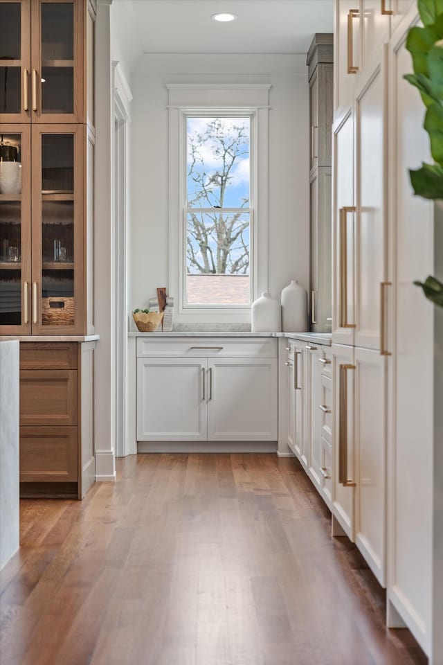 interior space featuring light hardwood / wood-style floors