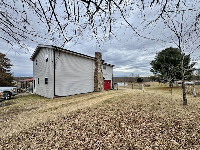 view of property exterior featuring a garage