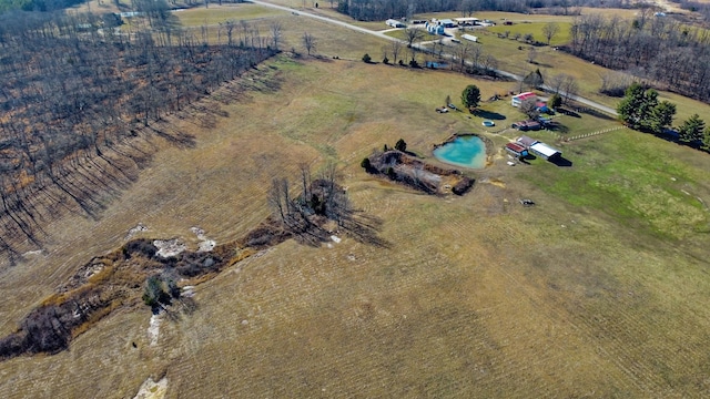 bird's eye view featuring a rural view