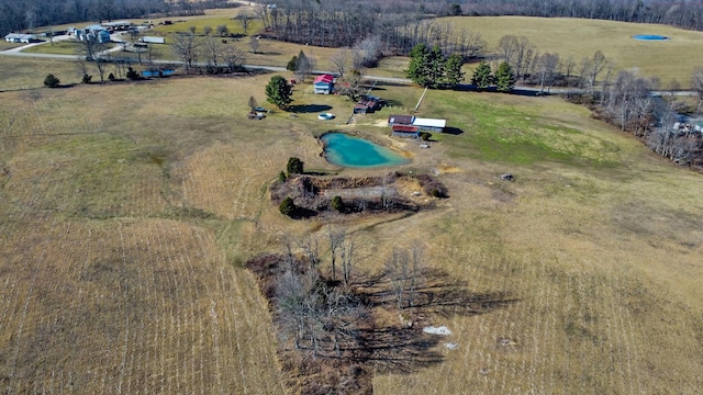 aerial view with a rural view