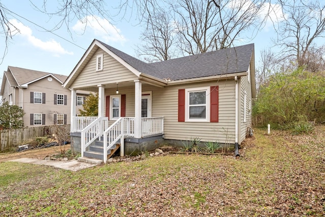 bungalow-style house featuring a porch